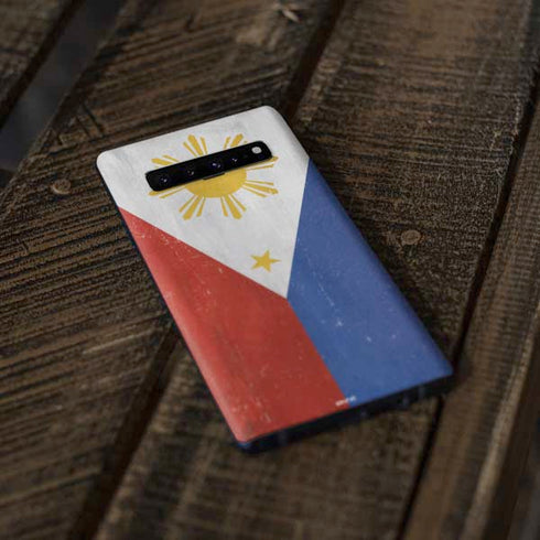 Philippines Flag Distressed Galaxy S10 Skin